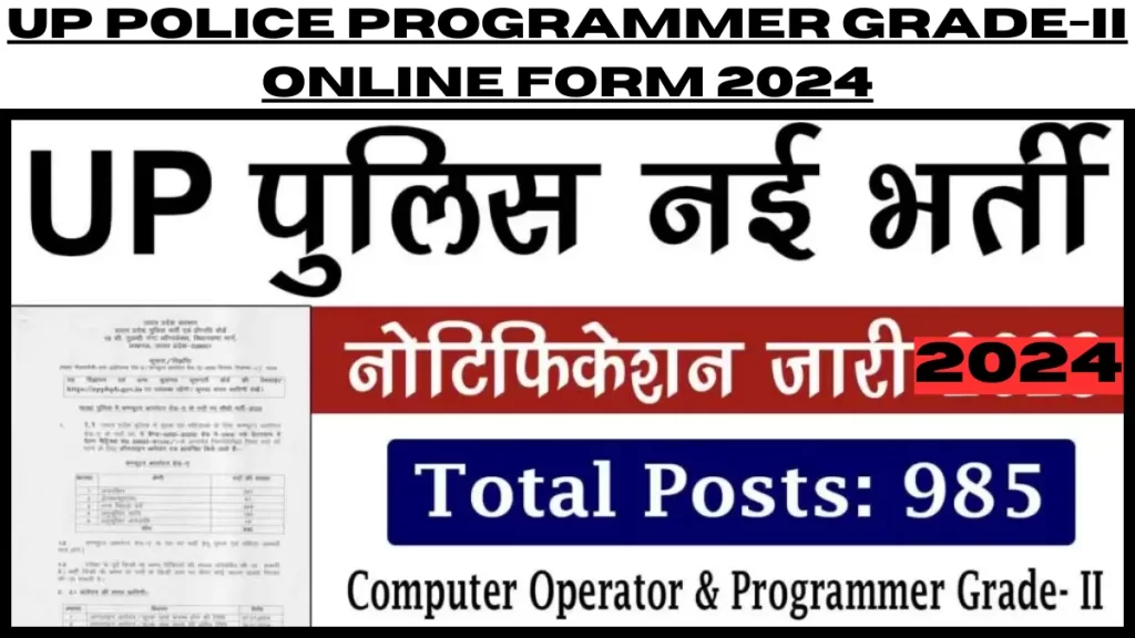 UP Police Programmer Grade-II Online Form 2024